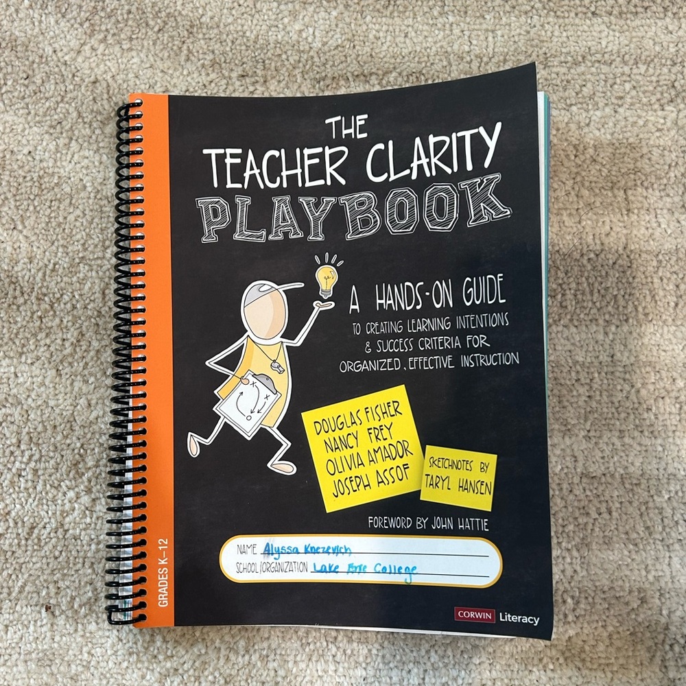 The teacher clarity playbook